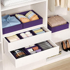 DIMJ Drawer Organizer Clothes - 24 Pack Closet Drawer Organizer Bins for Baby Clothes Storage, Fabric Dresser Organizer for N