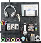 Pegboard Wall Organizer Kit – Heavy Duty 20lbs Load Bearing, Easy Installation, 4 Peg Board Panels 14 Accessories – Multi-Sur