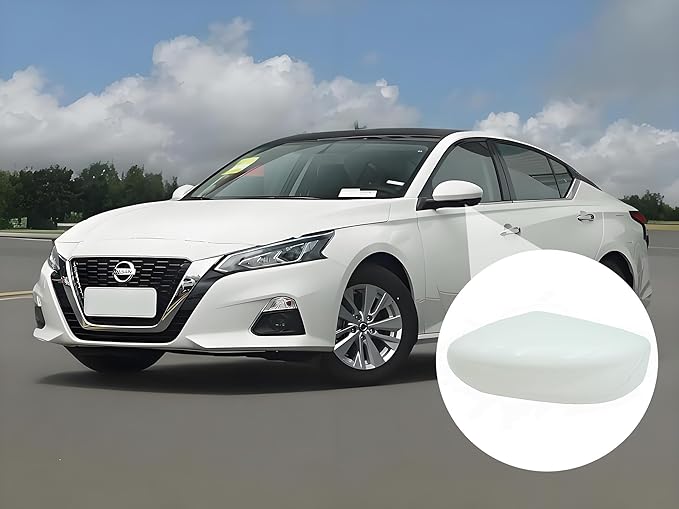 Left Driver Side Mirror Cover Cap Compatible with Nissan Altima 2013-2018 White