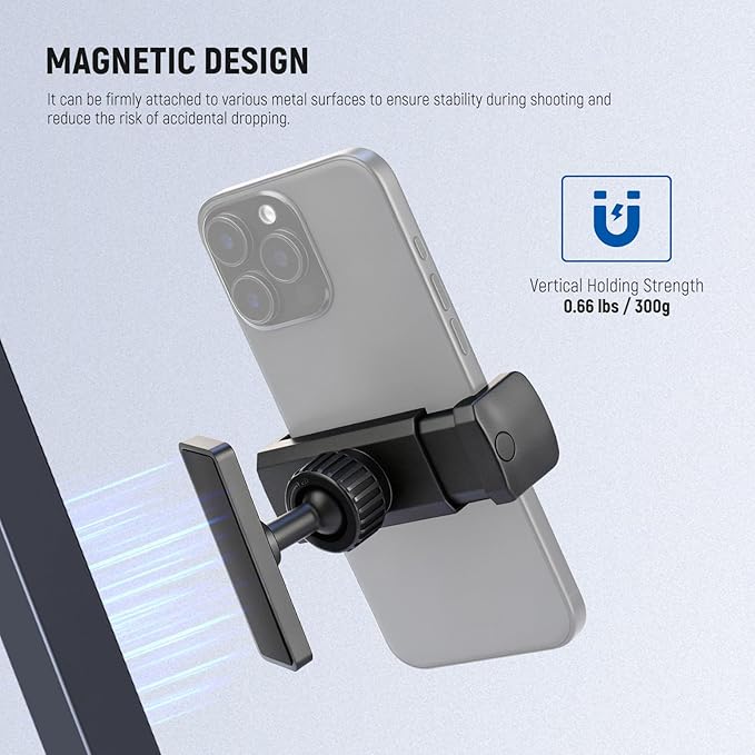 NEEWER Magnetic Phone Holder Mount Stand, Home Gym Workout Forklift Decor Stuff Essential Accessories Gear Compatible with iPhone Android Samsung for Women Men Girl Boy Video Recording, PA119