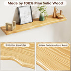 Floating Shelves for Wall Rustic Farmhouse 36 Inch Floating Shelf Bathroom Wooden Shelves for Wall Mounted Live Edge Pine She