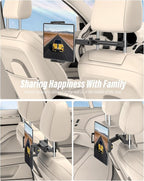woleyi Car Headrest Tablet Holder, [Large Clamp] [Thick Case Friendly] Tablet Mount for Car Back Seat, Road Trip Essentials for Kids Accessories, for iPad Pro Air Mini, Galaxy, Fire HD, 6-15.6" Device