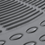 BDK Original ProLiner 3 Piece Heavy Duty Front & Rear Rubber Floor Mats for Car SUV Van & Truck, Gray - All Weather Floor Protection with Universal Fit Design