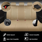 CAR PASS Neoprene Waterproof Seat Covers Full Sets, Wetsuit Car Seat Covers 5 Seats Universal Fit for Vans, Truck, SUV, 3D Ty