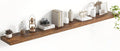 72 Inch Floating Shelves, 8 Inch Deep Floating Shelves for Wall, Hanging Shelf with Invisible Brackets, Deep Shelves for Bath