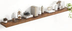 72 Inch Floating Shelves, 8 Inch Deep Floating Shelves for Wall, Hanging Shelf with Invisible Brackets, Deep Shelves for Bath