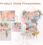 POVETIRE Bow Holder for Girls Hair Bows, Clips Hanging Organizer Baby Headband Storage Hair Accessory Display for Wall Room B
