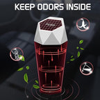 Car Trash Can with Lid, Mini Car Trash Cup with 30 Additional Trash Bags, Car Accessories for Interior, Leakproof Vehicle Garbage Bin for Car, Home, Office - 2 Packs, Silver