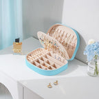 ProCase Travel Size Jewelry Box, Large Portable Seashell-Shaped Jewelry Case, 2 Layer Jewelry Organizer in PU Leather for Wom