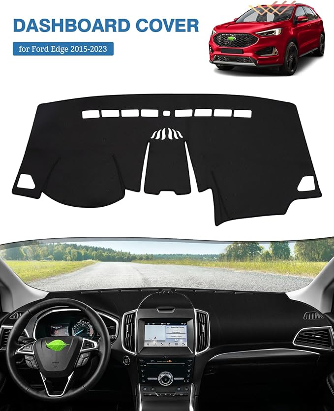 FIILINES Dash Cover for Ford Edge 2015-2025, Dashboard Cover Edge Accessories Dashboard Mat Sunshade Nonslip Mesh Protector N