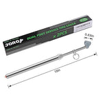 Heavy Duty Dual Foot Head Commercial Tire Pressure Gauge for Professional Tractor Trailer Drivers 10-160LBS Long Reach RV Tire Gauge, Dually and Car 2 Pack