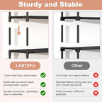 LANTEFUL 10 Tiers Tall Shoe Rack 20-25 Pairs Boots Organizer Storage Sturdy Narrow Shoe Shelf for Entryway, Closets with Hook