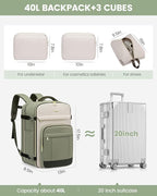 LOVEVOOK Travel Backpack for Women & Men - 17.3 Inch Carry On Backpack & Personal Item Backpack for Airlines, Spacious and Du