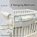 Hanging Baby Diaper Caddy, 3-in-1 Diaper Caddy Organizer Holder For Baby Crib, Nursery Organization Diaper Stacker Storage Fo