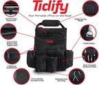 Tidify Back Seat Car Organizer with Dedicated Tablet and Laptop Storage Stabilizing Side Straps Soft Adjustable Shoulder Strap and Hardened Buckles Your Office Away from Office
