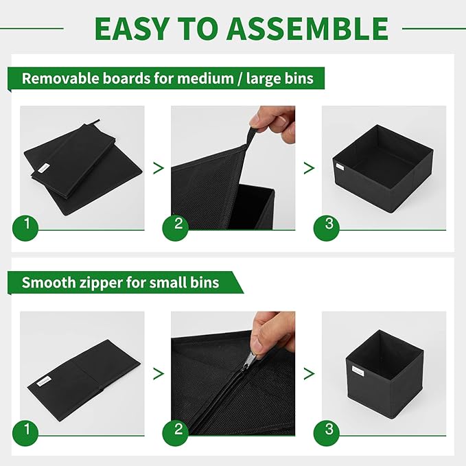 Criusia Drawer Organizer Clothes, 8 Pack Underwear Drawer Organizer, Foldable Cloth Storage Box Closet Organizers and Storage
