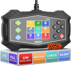 Enhanced OBD2 Scanner Diagnostic Tool - Check Engine Code Reader with Battery Tester, EVAP, Live Data, Mode 6/8, Professional
