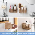 Diesisa 2pc Acrylic Wall Mount Organizer, Adhesive Cabinet Door Organizer,Acrylic Bathroom Shelves for Wall,No Drilling Hang 