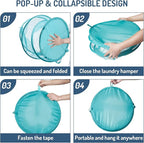 Seiritex Mesh Popup Laundry Hamper 115L Collapsible Laundry Basket No Lid Extra Large Capacity Foldable Clothing Storage Bask