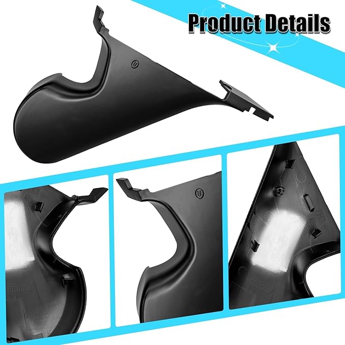 Jaronx Compatible with Tesla Model Y Mirror Holder Lower Cover 2018-2024, Left Driver Side Rearview Mirror Bracket Bottom Base Cover Replacement for Tesla Model Y Accessories 8202108