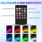 Car Led Lights Waterproof Truck Bbed Light Strip Car Underglow Lights Interior Running Board Lights for Trucks Led Tailgate Light Bar 60 inch 12V LED Lights (with Remote Control, 120cm*4)