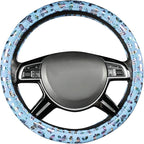 CAR-GRAND Shining Butterfly Leather Steering Wheel Cover, Universal 14.5-15 Inch Anti-Slip Odorless Colorful Car Wheel Protec