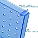Azar Displays 900945-BLU The DIY Multi-purpose 70-piece Pegboard Wall Organizer Kit with Two Panels and Accessory Assortment,