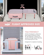 LOVEVOOK Large Travel Backpack for Women, TSA Carry on Backpack for Airplanes, 40L Personal Item Travel Bag for Women fits 17