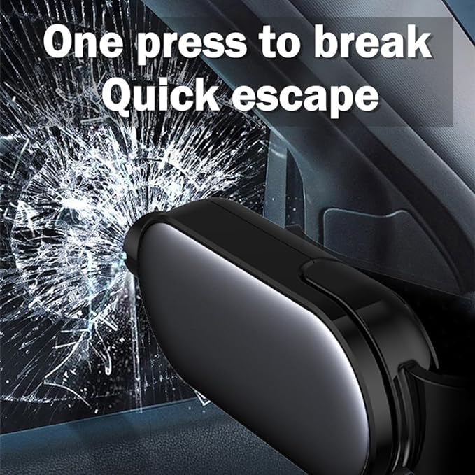 2 Pack Window Breaker Seatbelt Cutter for All Cars, Safe Hammer Glass Breaker Under Water, 2 in 1 Emergency car Escape Tool, 