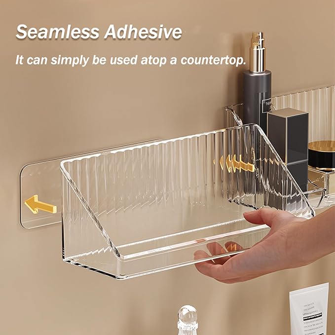 MORNITE 6 Pcs Medicine Cabinet Tray Organizer, Bathroom Vanity Toilet Cabinet Inside Shelves Storage Holder for Skincare Perf