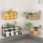 Wire Baskets, SUS304 Stainless Steel Storage Baskets, Durable Baskets for Storage Wall Mount, Hanging Wire Baskets Wall Mount