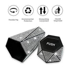 NBTEPEM Bling Car Trash Can with Lid, Bling Car Accessories Trash Bin, Leakproof Auto Garbage Can with 30 Trash Bags, Multipurpose Organizers and Storage for Home, Office (Silver Diamond)
