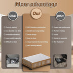 Under Bed Storage Containers with Wheels, 2 Pack Bamboo Under the Bed Shoe Storage Bins, Wood Rolling Underbed Drawers Organi