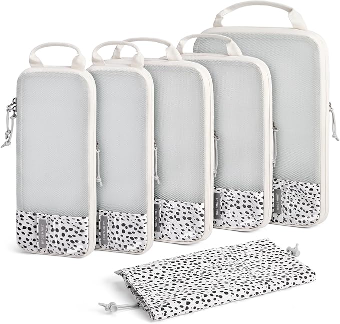 BAGSMART 6 Set /4 Set/2 Set Compression Packing Cubes for Travel, Lightweight Luggage Organizer Bags, Durable Space Saver Bag