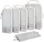 BAGSMART 6 Set /4 Set/2 Set Compression Packing Cubes for Travel, Lightweight Luggage Organizer Bags, Durable Space Saver Bag