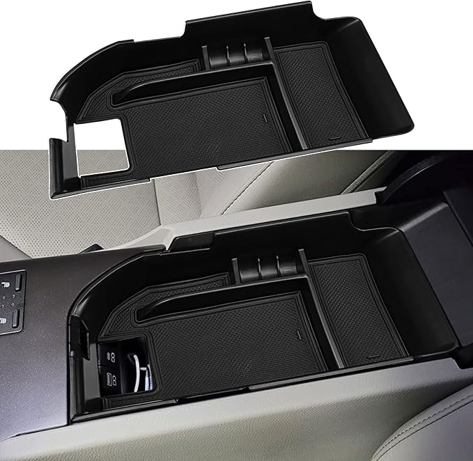 Xaido Center Console Organizer Tray Compatible with 2018-2024 Toyota Camry XLE XSE & 2020-2024 Camry LE SE with Dual USB Ports, Armrest Box Storage Tray Interior Accessories (Not for 2025)