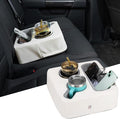 KEMIMOTO Back Seat Cup Holder for Car, Couch Cup Holder, Car Truck Boat Organizer, Couch Sofa Bed Expander Tray Holds Drinks, Snacks, Remote, Cell Mobile Phone (White)