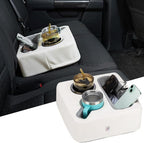 KEMIMOTO Back Seat Cup Holder for Car, Couch Cup Holder, Car Truck Boat Organizer, Couch Sofa Bed Expander Tray Holds Drinks, Snacks, Remote, Cell Mobile Phone (White)
