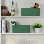 3-Pack Storage Baskets for Organizing | Woven Shelf Toy Basket | Rope Baskets for Gifts Empty | Closet Organizer Bins with Ha