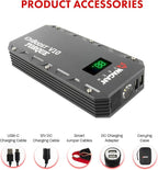 Wagan EL7507 Jump Starter iOnBoost V10 Torque 1000Amp Peak 12V Portable Lithium Car Battery Up to 7.8L V10 or 6.7L Diesel,