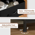 Somdot Tall Dresser for Bedroom with 5 Drawers, Storage Organizer Chest of Drawers with Removable Fabric Bins for Closet Beds