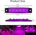 20 Pcs Rock Lights Purple Strip Lights Wheel Fender Well Underglow Led Lights for Cars Exterior Side Marker for Truck Golf Cart Wrangler RV RV SUV Offroad