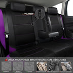CAR PASS Leather Seat Covers, Breathable Universal Car Seat Cover Full Set for Cute Women Girly,Super 5mm Composite Sponge In
