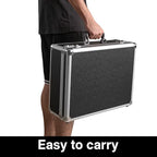 LOCKCURX File Organizer Storage Box - 18.9 x 14.6 x 6.3 Inch X-Large, Portable Locking Storage Totes with Dual Combination Lo