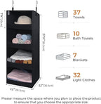 GRANNY SAYS 4-Shelf Hanging Organizer, Closet Hanging Shelves, Closet Hanging Storage Organizers, Organization for Bedroom, L