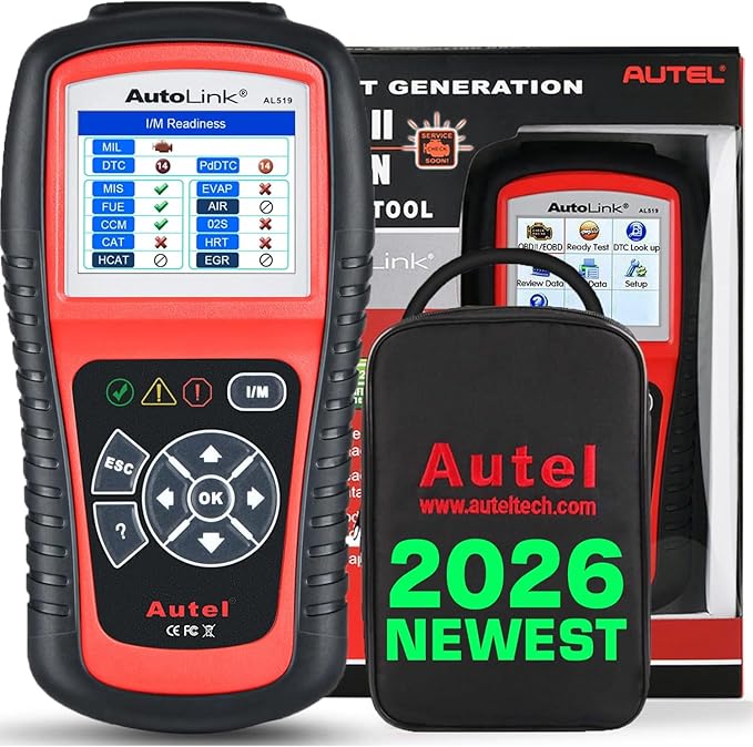 Autel AutoLink AL519 OBD2 Scanner Enhanced Mode 6 Car Diagnostic Tool Check Engine Code Reader CAN Scan Tool, Advanced Ver. of