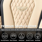 Coverado Car Seat Covers, Leather Seat Covers Full Set, Beige Seat Covers, Car Seat Cushion, Driver Car Seat Covers, Waterpro