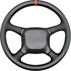 MEWANT DIY Steering Wheel Cover for Chevy Silverado 1500 Astro Blazer C/K Made of PU Carbon Fiber Embossed Faux Leather