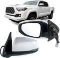 Left Driver side Mirror Fits 2016-2022 Toyota Tacoma With Power Glass, Heated, Turn Signal丨Without Blind Spot Detection Match to White Paint Replace TO1320349 (7Pins)