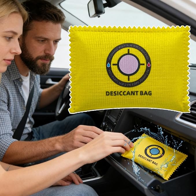Car Humidity Absorber, Compact Reusable Moisture Remover Dehumidifier, Microwave Resistant for Auto Truck Closet Dorm Hotel
